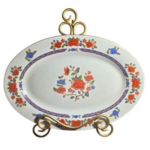 Crown Ming Yung Shen Fine China Oval Serving Platter Regent Collection 14"